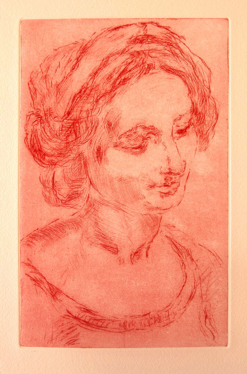 [im]maculata XI after Leonardo, 2018, 25 x15,5 cm, Kaltnadel (non-toxic) auf Bütten