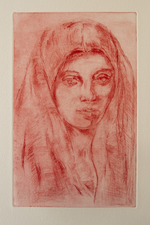 [im]maculata VIII after Messina, 2018, 25 x15,5 cm, Kaltnadel (non-toxic) auf Bütten